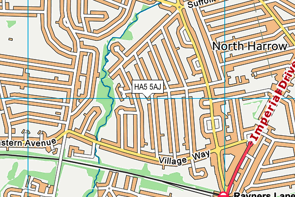 HA5 5AJ map - OS VectorMap District (Ordnance Survey) HA5 5AJ map - OS VectorMap District (Ordnance Survey)