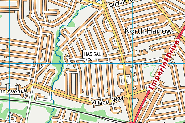 HA5 5AL map - OS VectorMap District (Ordnance Survey) HA5 5AL map - OS VectorMap District (Ordnance Survey)