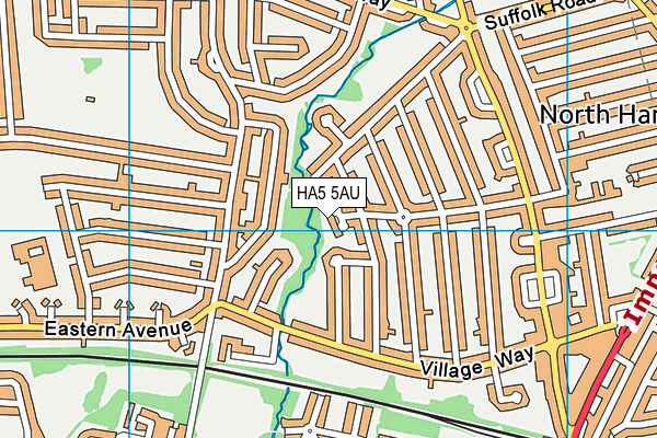 HA5 5AU map - OS VectorMap District (Ordnance Survey) HA5 5AU map - OS VectorMap District (Ordnance Survey)
