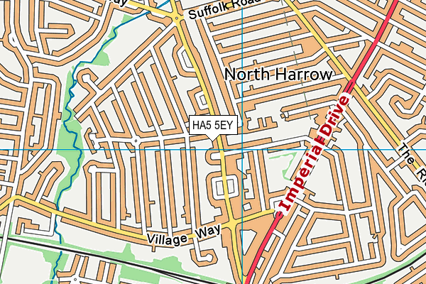 HA5 5EY map - OS VectorMap District (Ordnance Survey) HA5 5EY map - OS VectorMap District (Ordnance Survey)