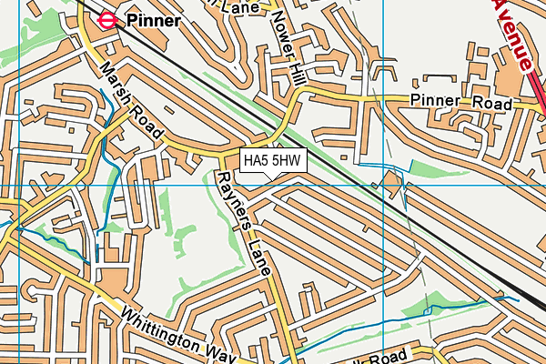 HA5 5HW map - OS VectorMap District (Ordnance Survey) HA5 5HW map - OS VectorMap District (Ordnance Survey)