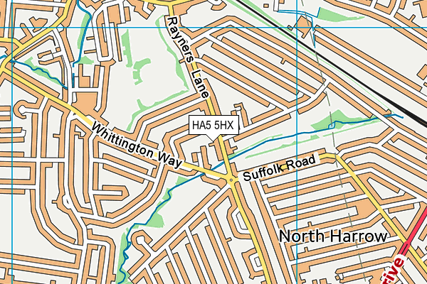 HA5 5HX map - OS VectorMap District (Ordnance Survey) HA5 5HX map - OS VectorMap District (Ordnance Survey)