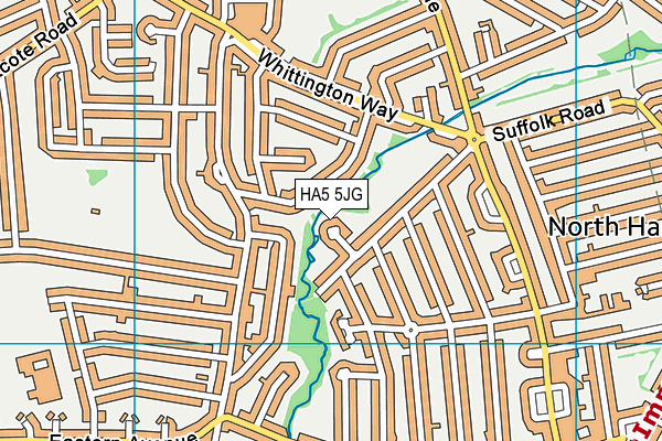 HA5 5JG map - OS VectorMap District (Ordnance Survey) HA5 5JG map - OS VectorMap District (Ordnance Survey)