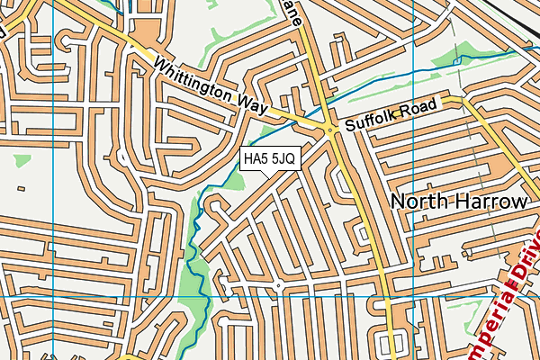 HA5 5JQ map - OS VectorMap District (Ordnance Survey) HA5 5JQ map - OS VectorMap District (Ordnance Survey)