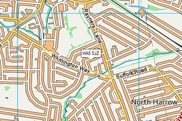 HA5 5JZ map - OS VectorMap District (Ordnance Survey) HA5 5JZ map - OS VectorMap District (Ordnance Survey)