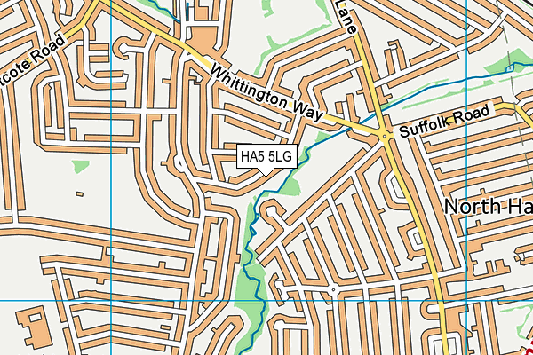 HA5 5LG map - OS VectorMap District (Ordnance Survey) HA5 5LG map - OS VectorMap District (Ordnance Survey)