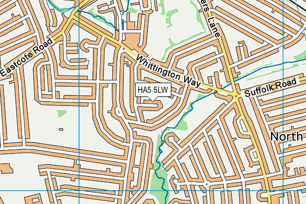 HA5 5LW map - OS VectorMap District (Ordnance Survey) HA5 5LW map - OS VectorMap District (Ordnance Survey)