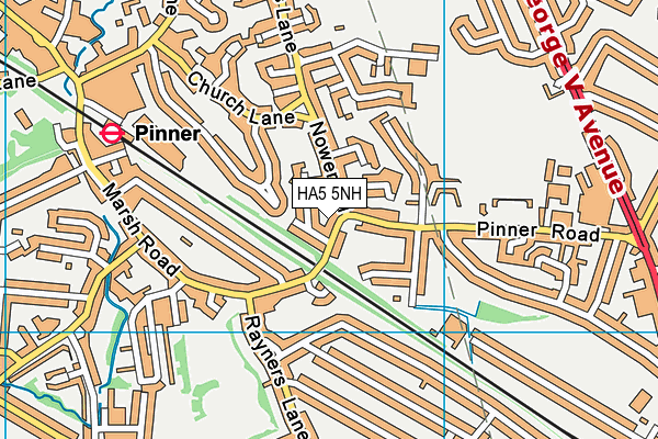 HA5 5NH map - OS VectorMap District (Ordnance Survey) HA5 5NH map - OS VectorMap District (Ordnance Survey)