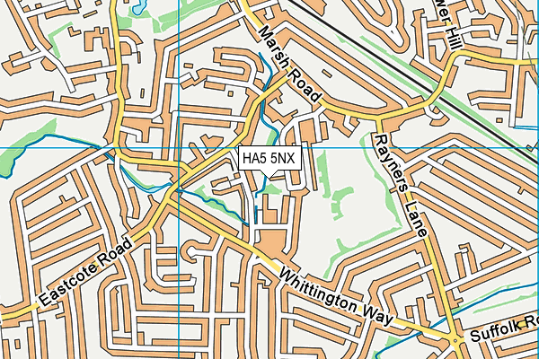 HA5 5NX map - OS VectorMap District (Ordnance Survey) HA5 5NX map - OS VectorMap District (Ordnance Survey)