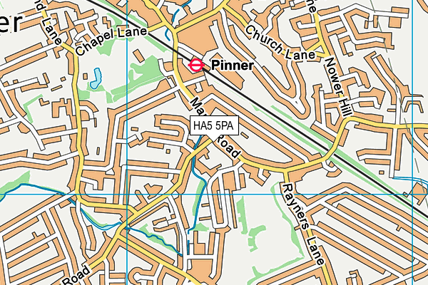 HA5 5PA map - OS VectorMap District (Ordnance Survey) HA5 5PA map - OS VectorMap District (Ordnance Survey)