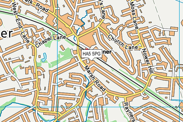 HA5 5PG map - OS VectorMap District (Ordnance Survey) HA5 5PG map - OS VectorMap District (Ordnance Survey)