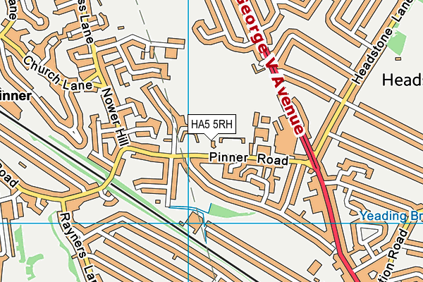 HA5 5RH map - OS VectorMap District (Ordnance Survey) HA5 5RH map - OS VectorMap District (Ordnance Survey)