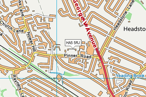 HA5 5RJ map - OS VectorMap District (Ordnance Survey) HA5 5RJ map - OS VectorMap District (Ordnance Survey)