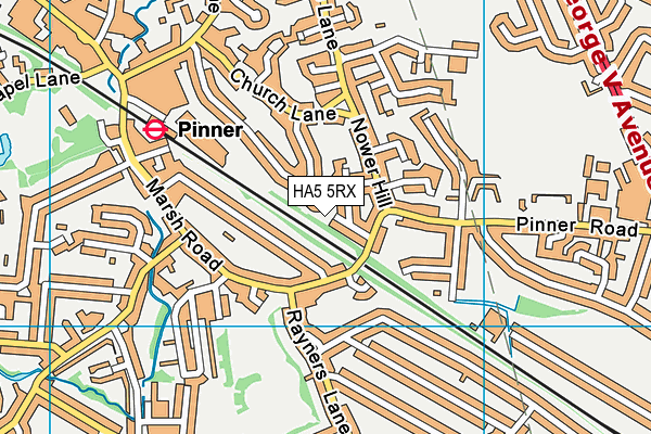 HA5 5RX map - OS VectorMap District (Ordnance Survey) HA5 5RX map - OS VectorMap District (Ordnance Survey)