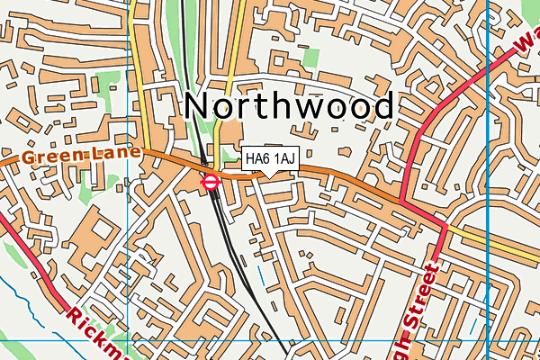 HA6 1AJ map - OS VectorMap District (Ordnance Survey) HA6 1AJ map - OS VectorMap District (Ordnance Survey)