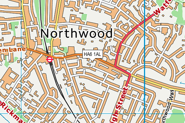 HA6 1AL map - OS VectorMap District (Ordnance Survey)