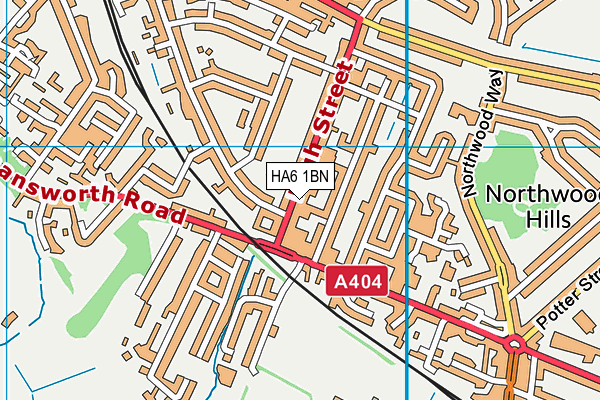 HA6 1BN map - OS VectorMap District (Ordnance Survey) HA6 1BN map - OS VectorMap District (Ordnance Survey)
