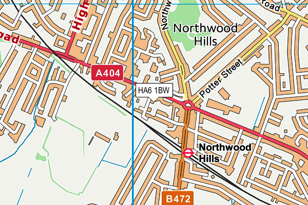 HA6 1BW map - OS VectorMap District (Ordnance Survey) HA6 1BW map - OS VectorMap District (Ordnance Survey)