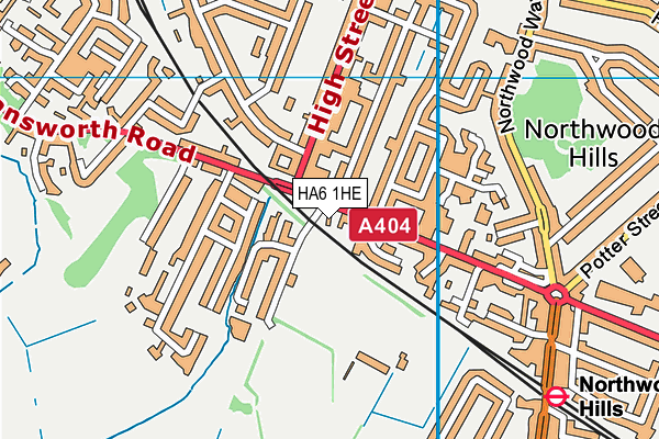 HA6 1HE map - OS VectorMap District (Ordnance Survey) HA6 1HE map - OS VectorMap District (Ordnance Survey)