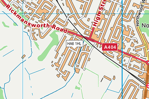 HA6 1HL map - OS VectorMap District (Ordnance Survey)