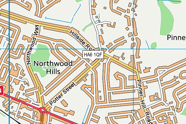 HA6 1QF map - OS VectorMap District (Ordnance Survey) HA6 1QF map - OS VectorMap District (Ordnance Survey)