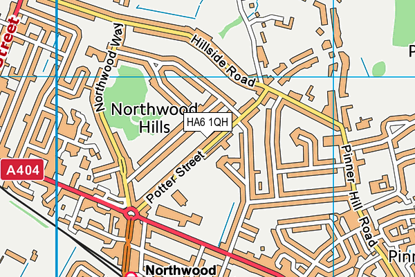 HA6 1QH map - OS VectorMap District (Ordnance Survey)