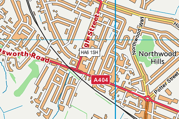 HA6 1SH map - OS VectorMap District (Ordnance Survey) HA6 1SH map - OS VectorMap District (Ordnance Survey)