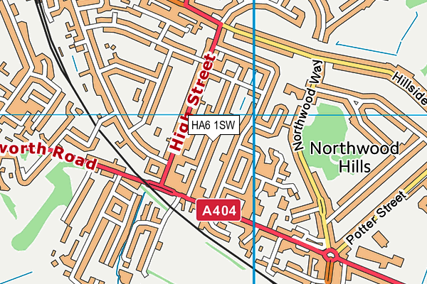 HA6 1SW map - OS VectorMap District (Ordnance Survey) HA6 1SW map - OS VectorMap District (Ordnance Survey)