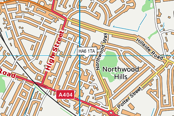 HA6 1TA map - OS VectorMap District (Ordnance Survey) HA6 1TA map - OS VectorMap District (Ordnance Survey)
