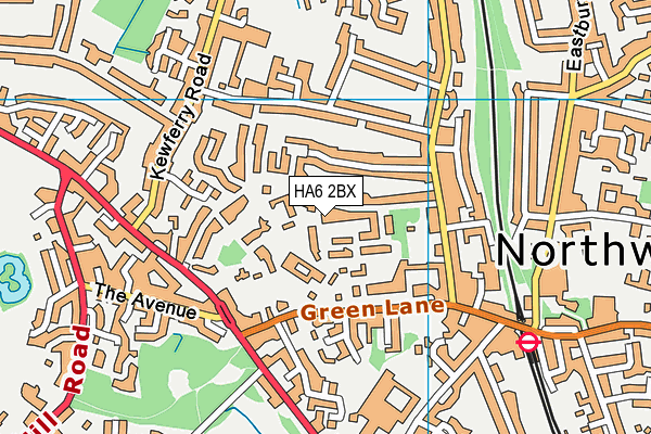 HA6 2BX map - OS VectorMap District (Ordnance Survey) HA6 2BX map - OS VectorMap District (Ordnance Survey)