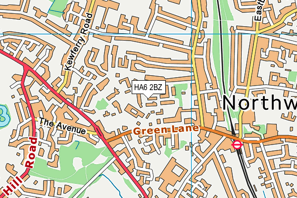 HA6 2BZ map - OS VectorMap District (Ordnance Survey) HA6 2BZ map - OS VectorMap District (Ordnance Survey)