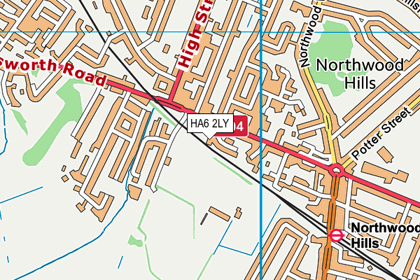 HA6 2LY map - OS VectorMap District (Ordnance Survey) HA6 2LY map - OS VectorMap District (Ordnance Survey)