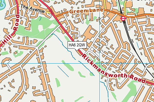 HA6 2QW map - OS VectorMap District (Ordnance Survey) HA6 2QW map - OS VectorMap District (Ordnance Survey)