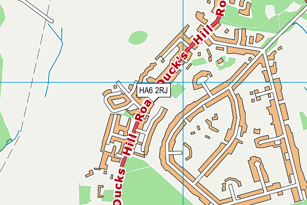HA6 2RJ map - OS VectorMap District (Ordnance Survey) HA6 2RJ map - OS VectorMap District (Ordnance Survey)