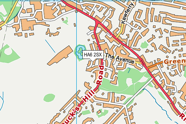 HA6 2SX map - OS VectorMap District (Ordnance Survey) HA6 2SX map - OS VectorMap District (Ordnance Survey)