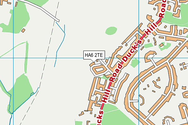 HA6 2TE map - OS VectorMap District (Ordnance Survey) HA6 2TE map - OS VectorMap District (Ordnance Survey)