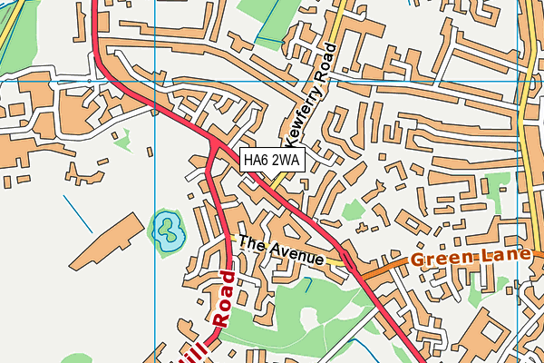 HA6 2WA map - OS VectorMap District (Ordnance Survey) HA6 2WA map - OS VectorMap District (Ordnance Survey)
