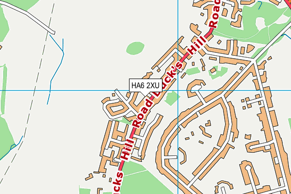 HA6 2XU map - OS VectorMap District (Ordnance Survey) HA6 2XU map - OS VectorMap District (Ordnance Survey)