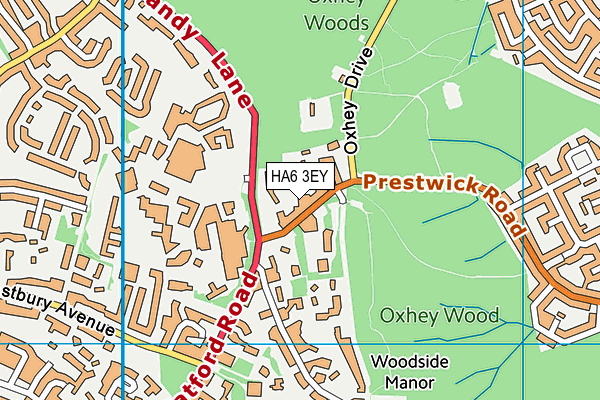 HA6 3EY map - OS VectorMap District (Ordnance Survey) HA6 3EY map - OS VectorMap District (Ordnance Survey)