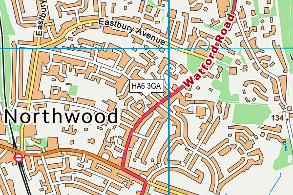 HA6 3GA map - OS VectorMap District (Ordnance Survey) HA6 3GA map - OS VectorMap District (Ordnance Survey)