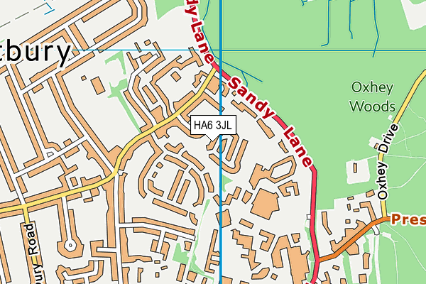 HA6 3JL map - OS VectorMap District (Ordnance Survey) HA6 3JL map - OS VectorMap District (Ordnance Survey)
