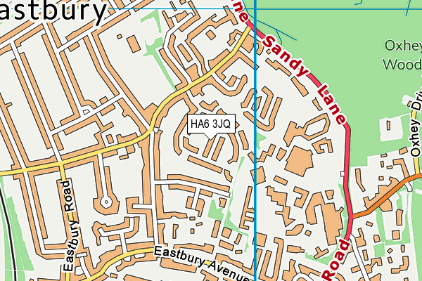 HA6 3JQ map - OS VectorMap District (Ordnance Survey) HA6 3JQ map - OS VectorMap District (Ordnance Survey)