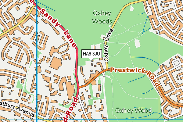 HA6 3JU map - OS VectorMap District (Ordnance Survey) HA6 3JU map - OS VectorMap District (Ordnance Survey)