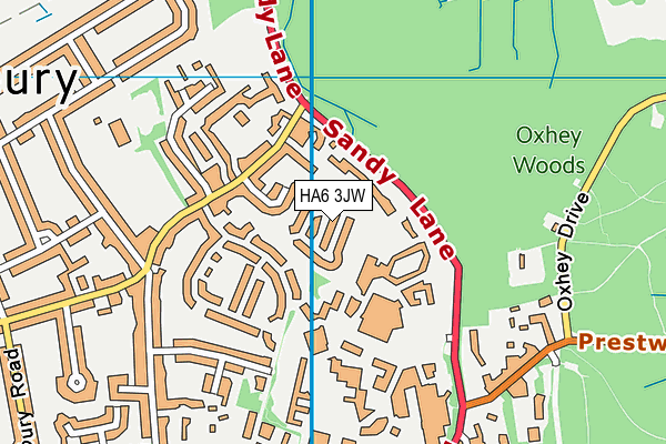HA6 3JW map - OS VectorMap District (Ordnance Survey) HA6 3JW map - OS VectorMap District (Ordnance Survey)