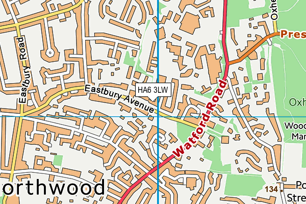 HA6 3LW map - OS VectorMap District (Ordnance Survey) HA6 3LW map - OS VectorMap District (Ordnance Survey)