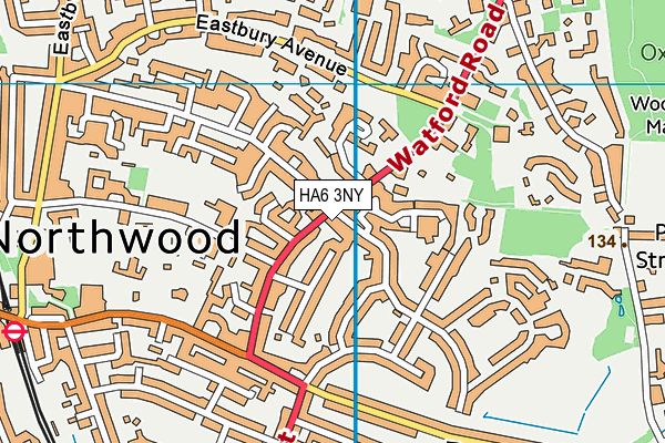 HA6 3NY map - OS VectorMap District (Ordnance Survey)