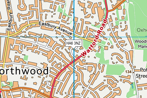 HA6 3NZ map - OS VectorMap District (Ordnance Survey) HA6 3NZ map - OS VectorMap District (Ordnance Survey)