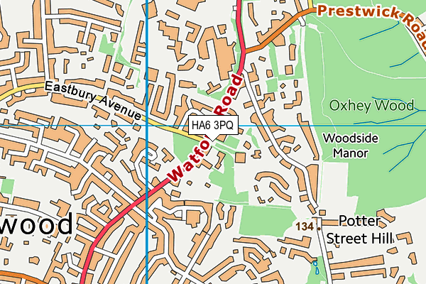 HA6 3PQ map - OS VectorMap District (Ordnance Survey) HA6 3PQ map - OS VectorMap District (Ordnance Survey)
