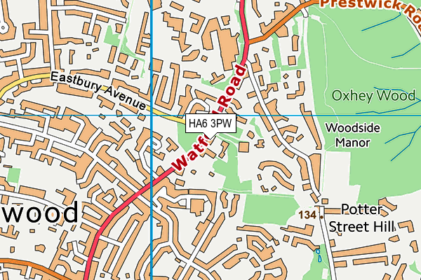 HA6 3PW map - OS VectorMap District (Ordnance Survey) HA6 3PW map - OS VectorMap District (Ordnance Survey)