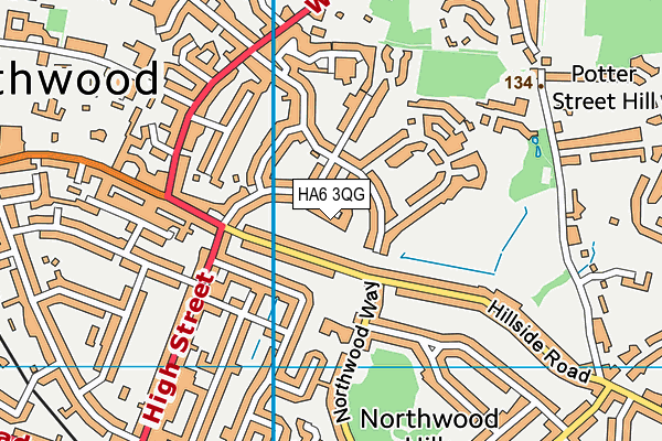 HA6 3QG map - OS VectorMap District (Ordnance Survey) HA6 3QG map - OS VectorMap District (Ordnance Survey)